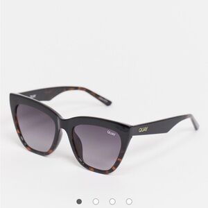 Quay For Keeps womens cat eye sunglasses in black tort